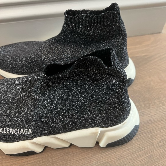 Balenciaga Speed Sock Sneaker 38 8.5 9 Beautiful Rare Sparkly version - Picture 6 of 8